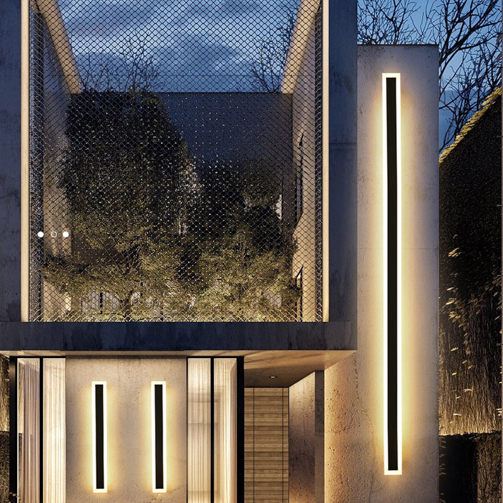 Lineare LED-Wandleuchte mit rechteckigem Rahmen