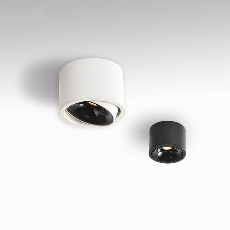 Runde, verstellbare LED-Deckenleuchte mit Spotfunktion