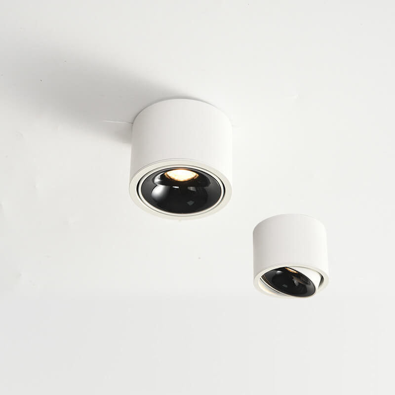 Runde, verstellbare LED-Deckenleuchte mit Spotfunktion