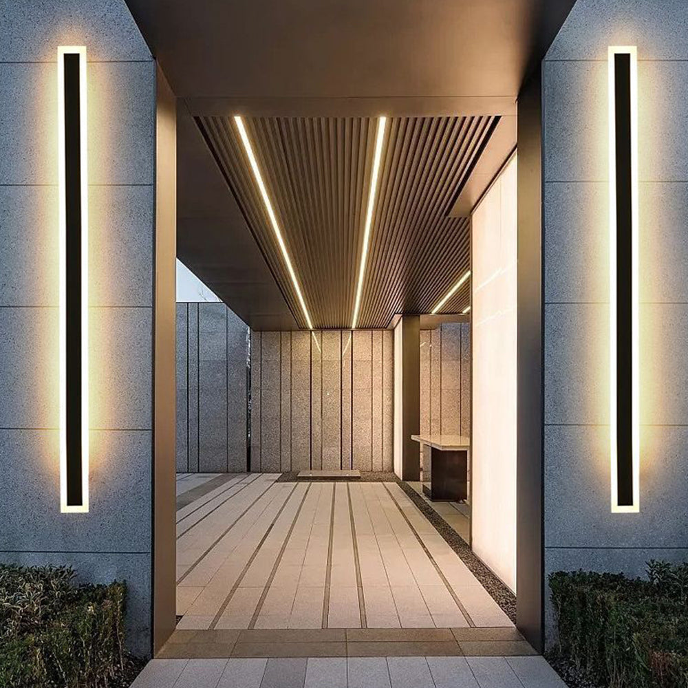 Lineare LED-Wandleuchte mit rechteckigem Rahmen