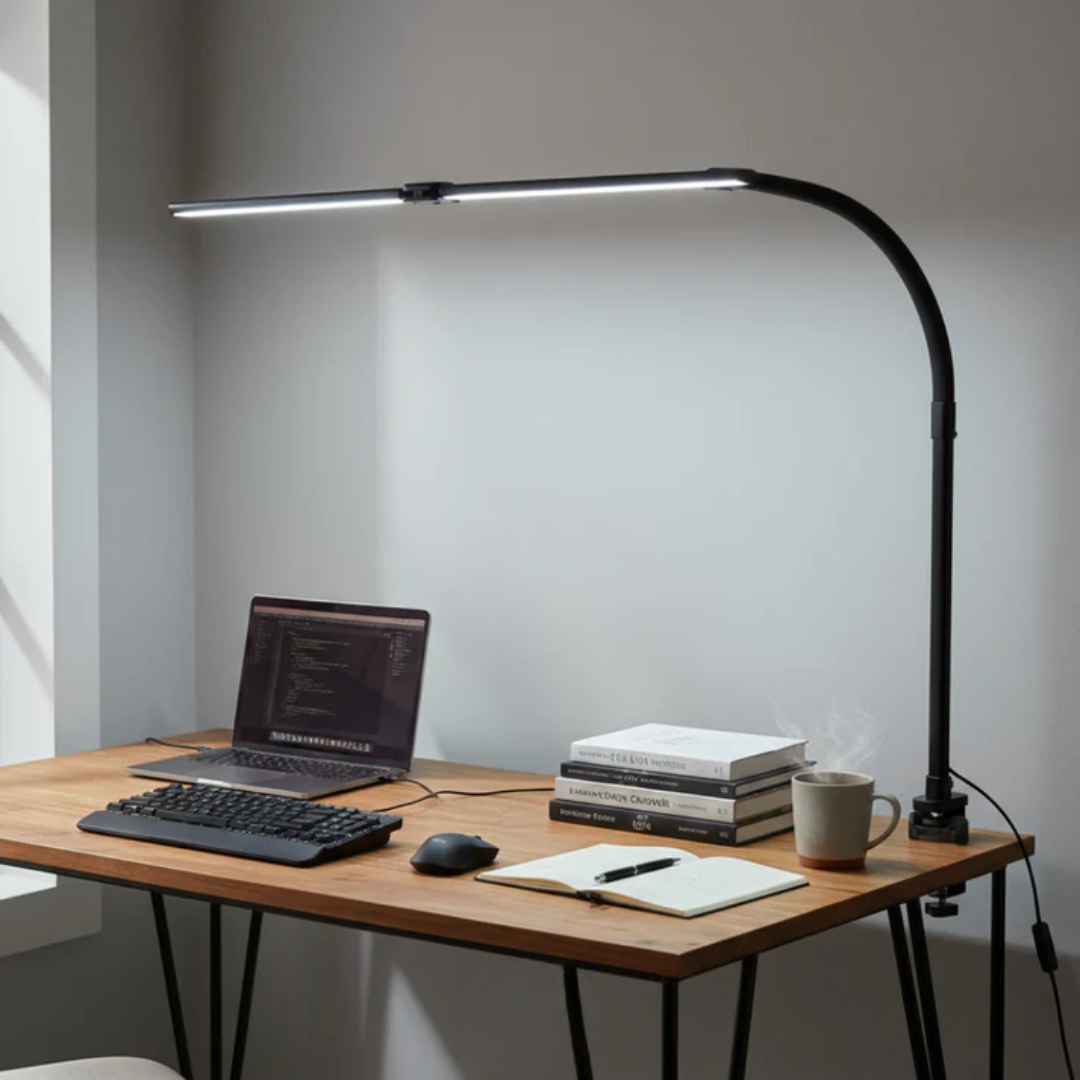 Klemmlampe mit Doppelkopf