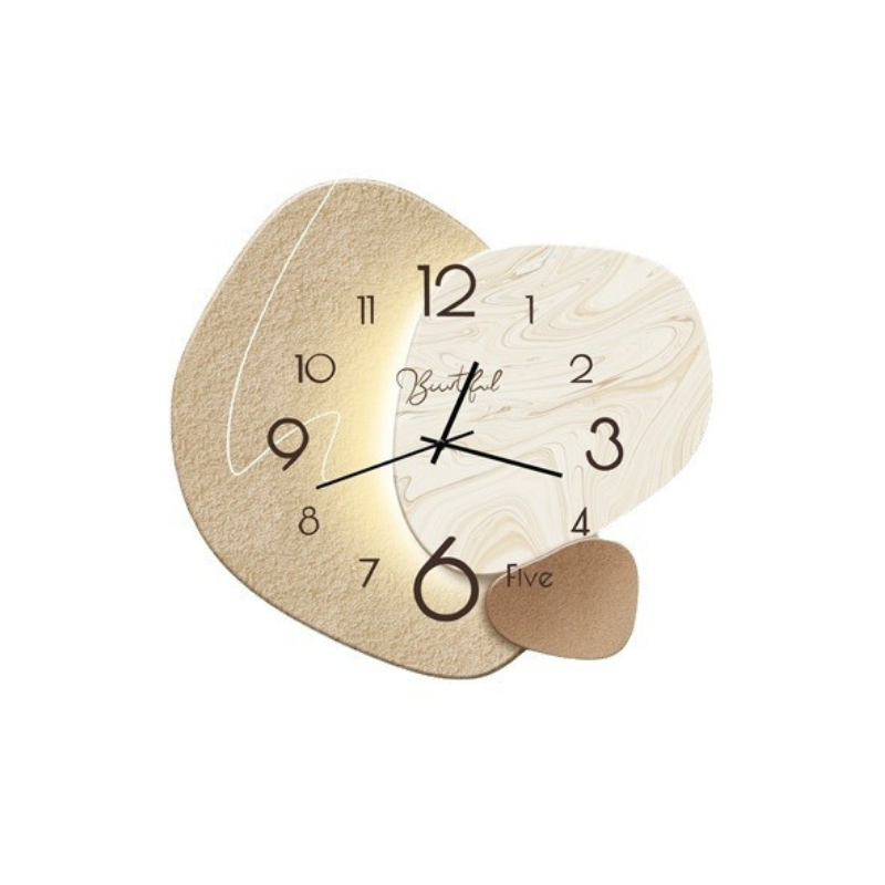 Abstrakte Schichtige Geometrische Wanduhr
