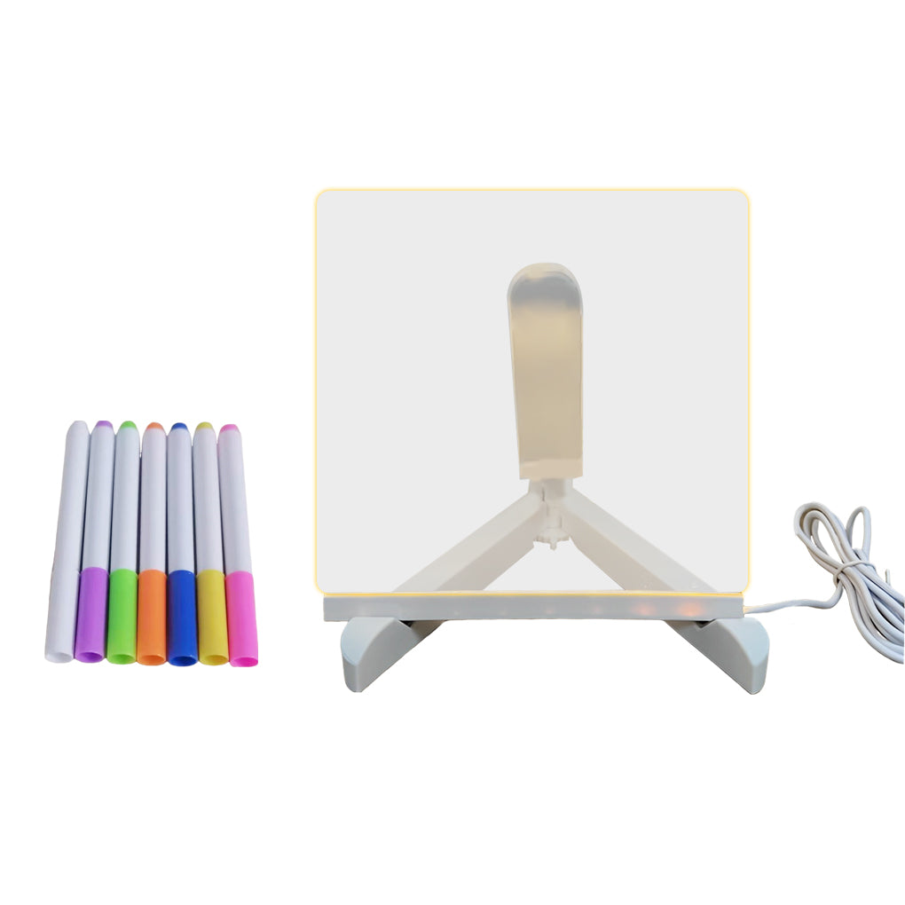 LED Acryl Nachrichtenbrett Bunte Beschreibbare Tischlampe