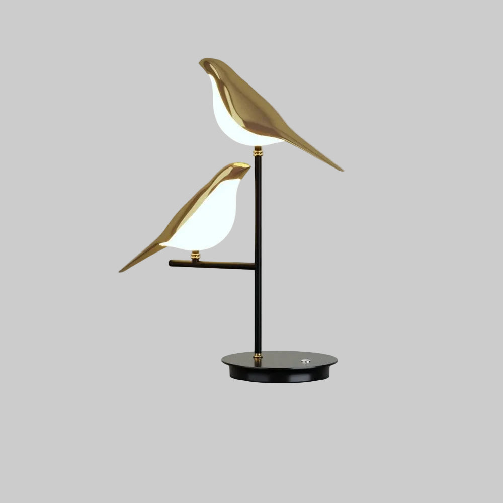 Ästhetische Tischleuchte Goldener Vogel | LED