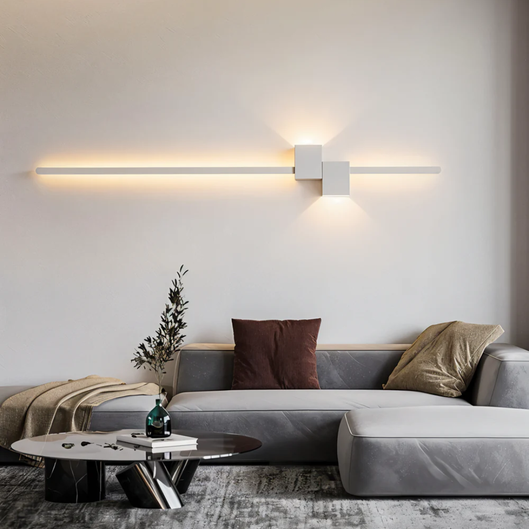 Lineare geometrische Wandleuchte
