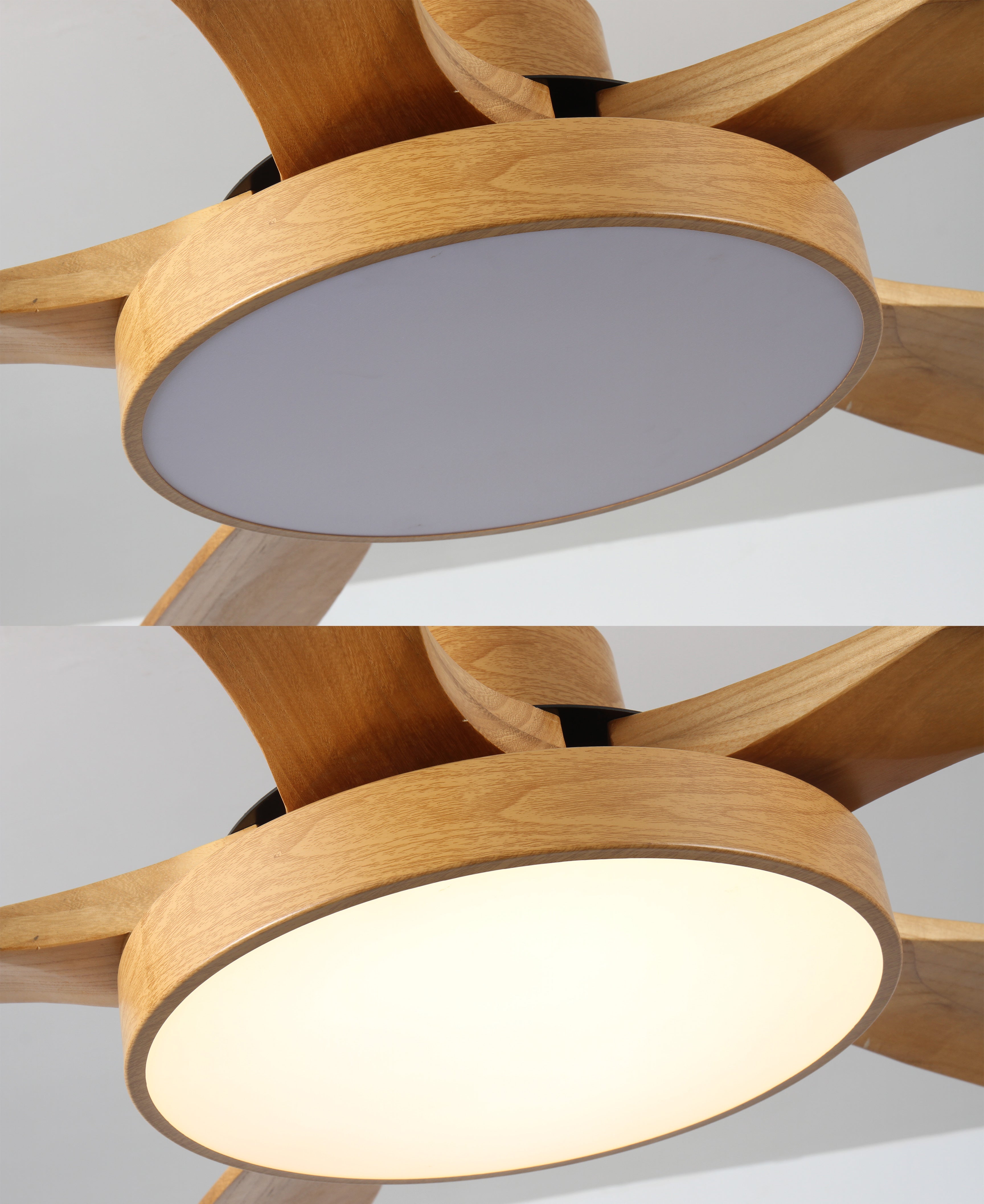 LED-Deckenleuchte mit umschaltbarem Ventilator