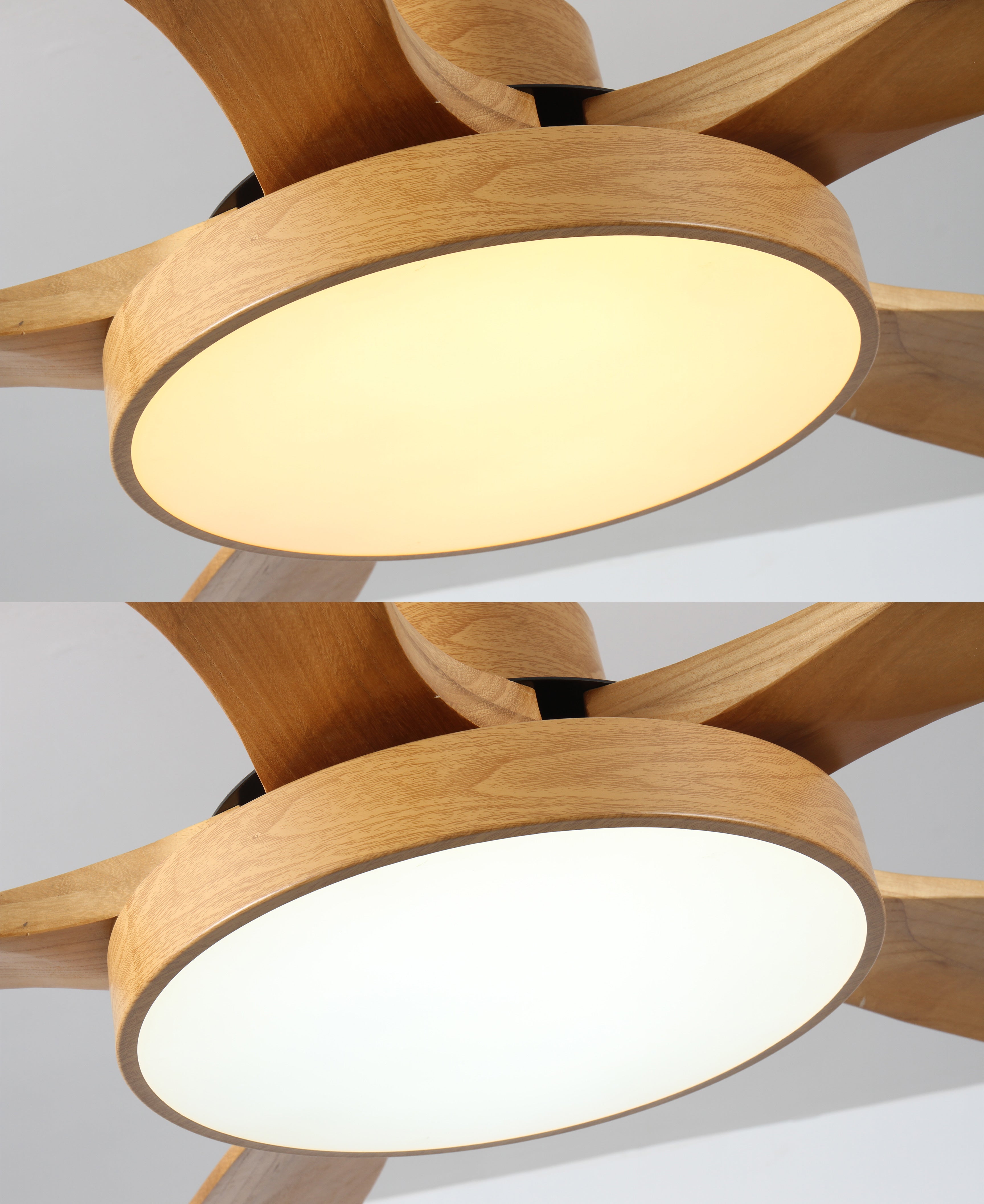 LED-Deckenleuchte mit umschaltbarem Ventilator