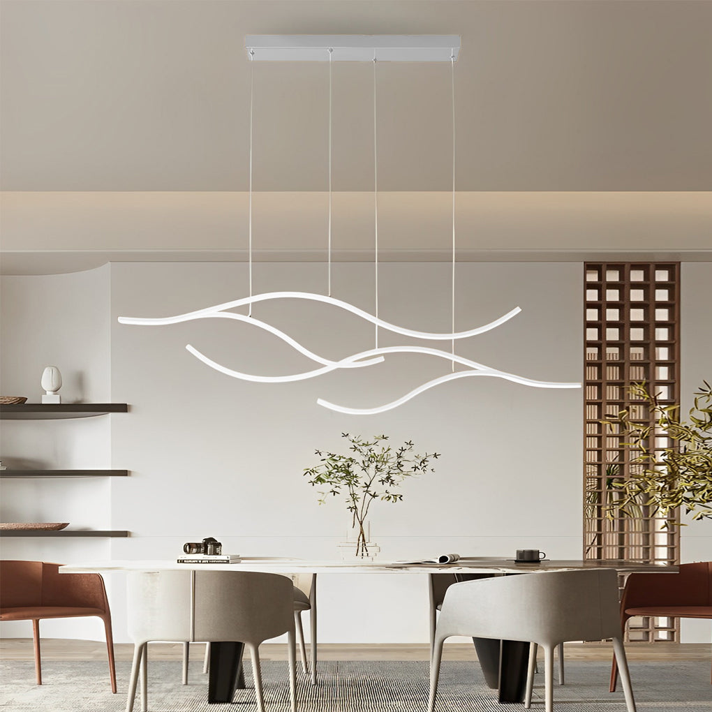 Wellenförmige LED-Linear-Deckenleuchte