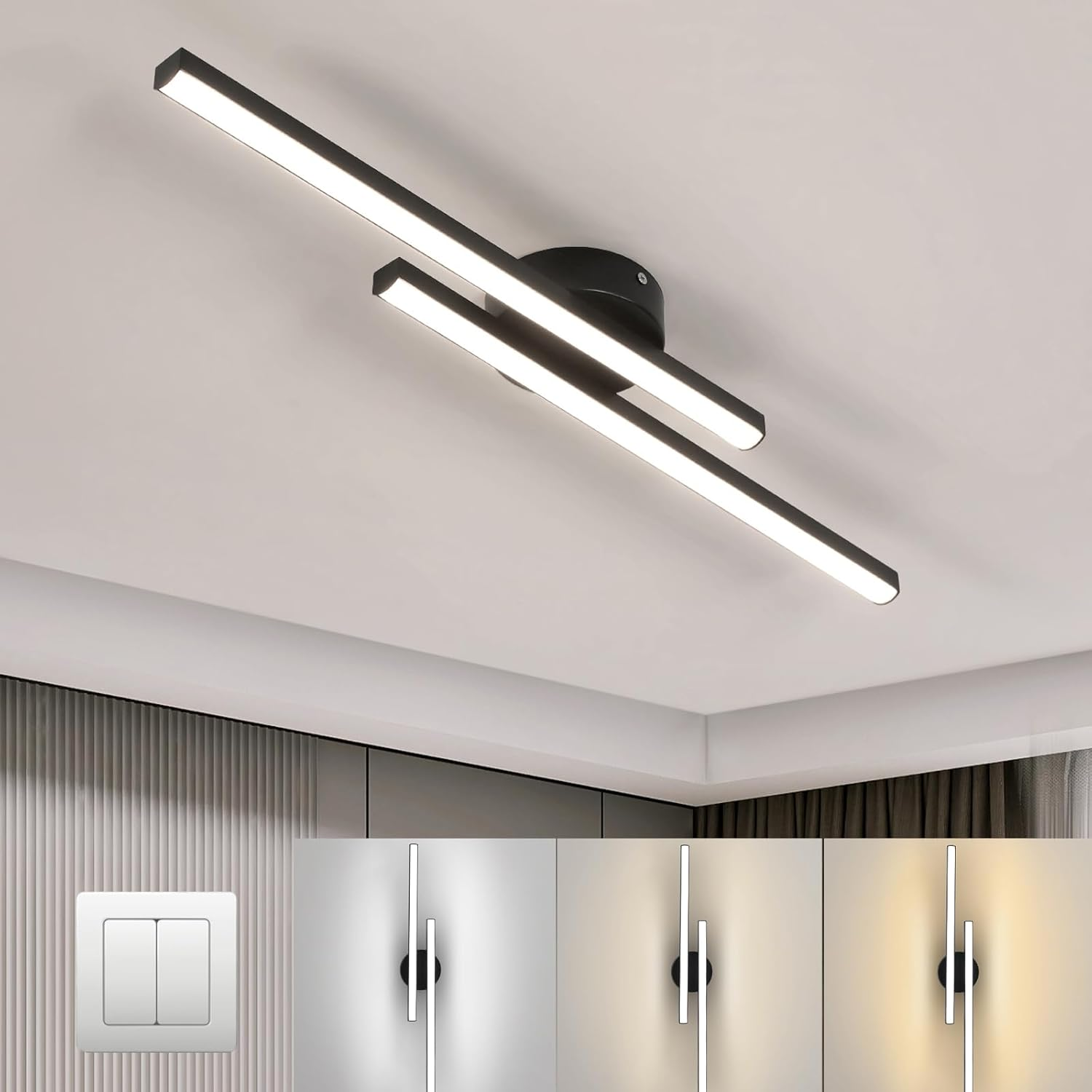 Lange LED-Deckenleuchte