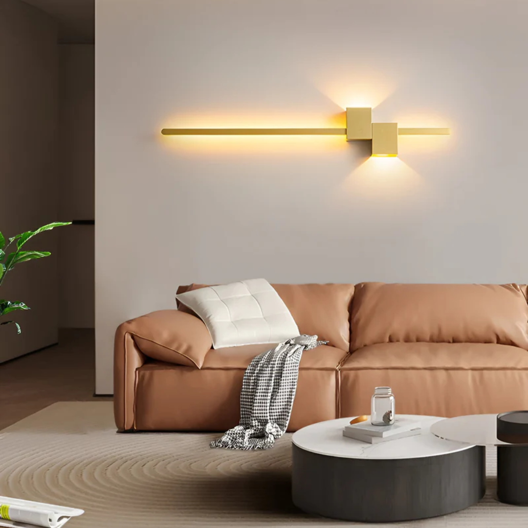 Lineare geometrische Wandleuchte