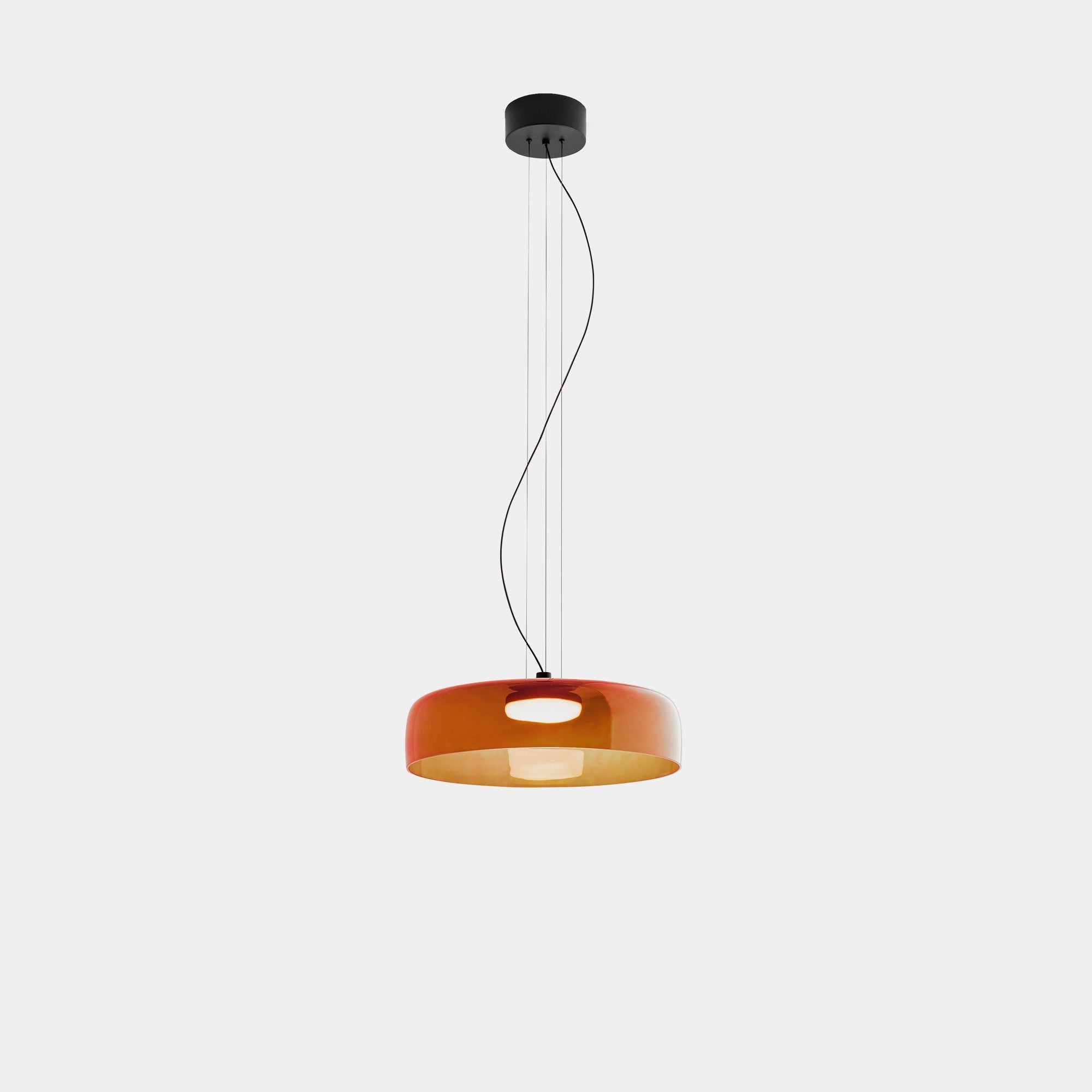 Levels Pendelleuchte mit Glasschirmen