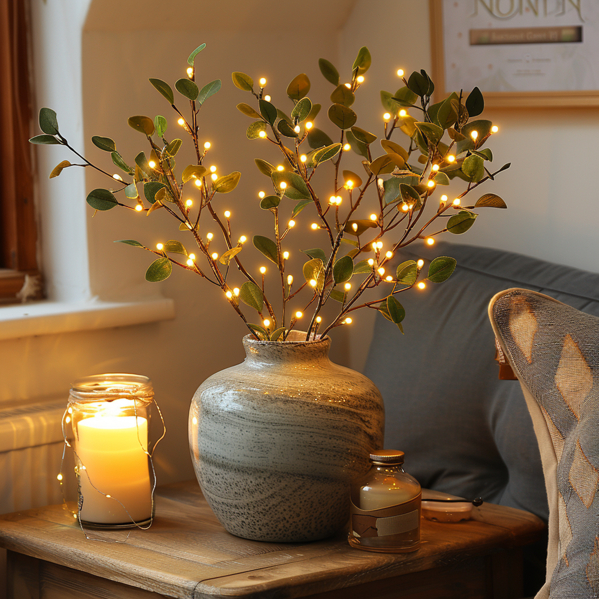 Lichterkette Olivenzweig LED