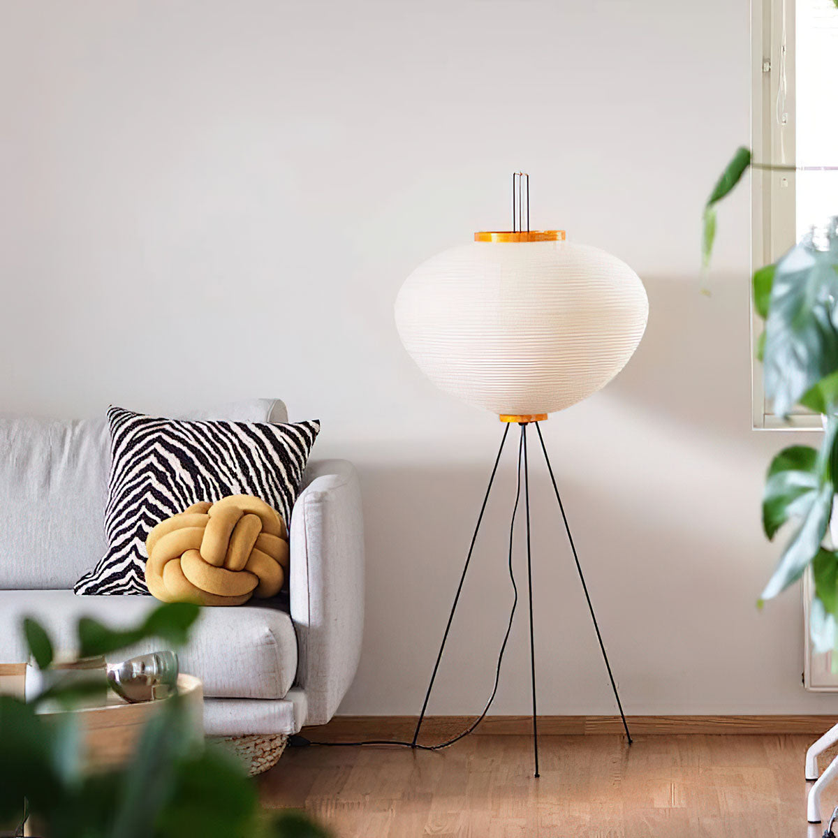 Reispapier Stehlampe | Wohnzimmer
