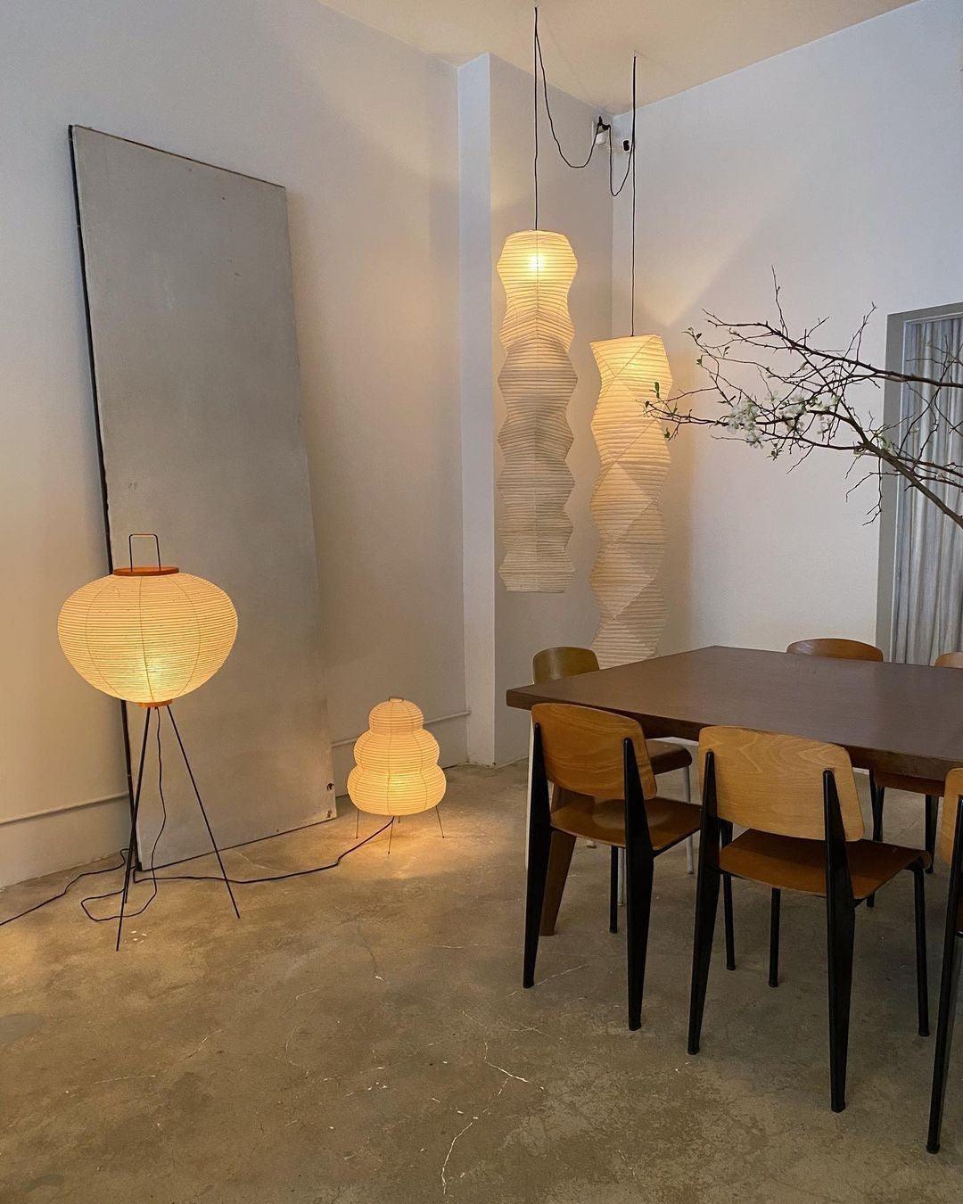 Reispapier Stehlampe | Wohnzimmer