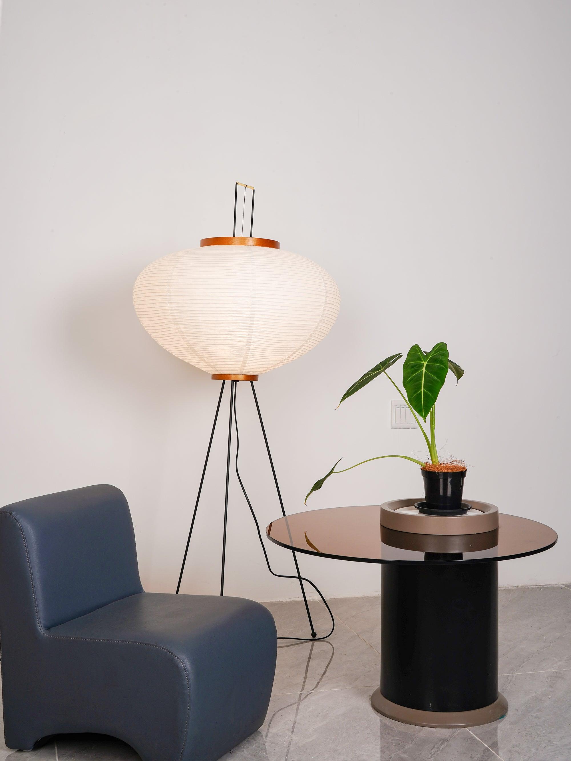 Reispapier Stehlampe | Wohnzimmer