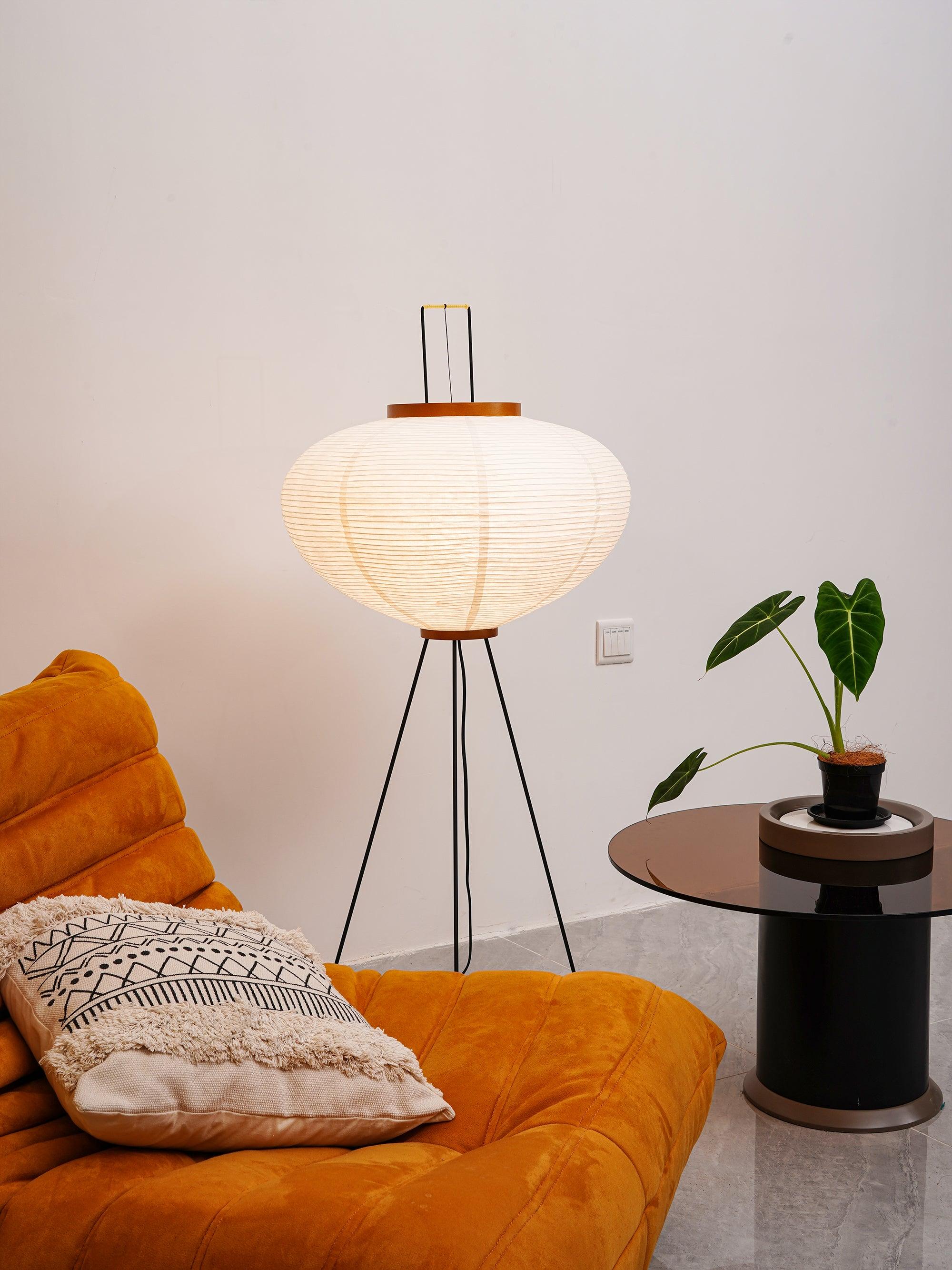 Reispapier Stehlampe | Wohnzimmer