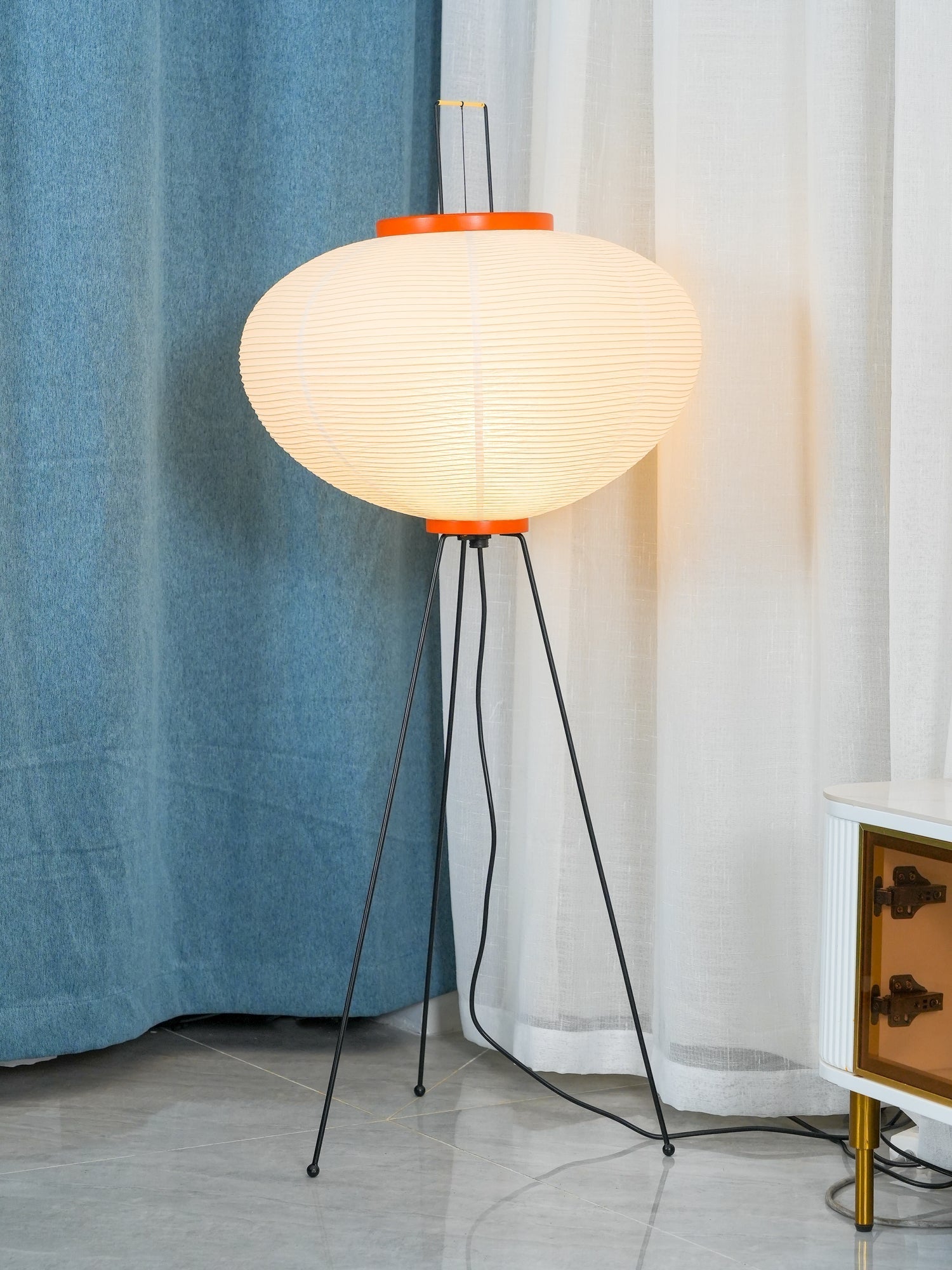 Reispapier Stehlampe | Wohnzimmer
