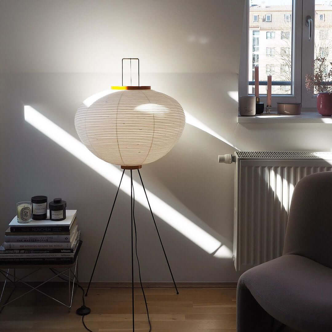 Reispapier Stehlampe | Wohnzimmer