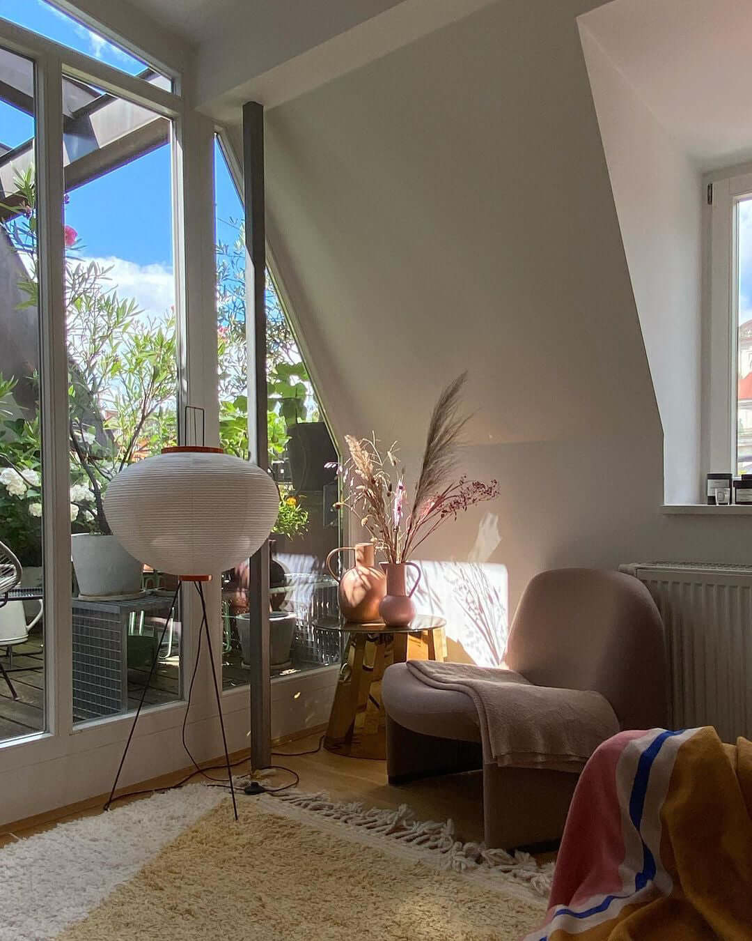 Reispapier Stehlampe | Wohnzimmer
