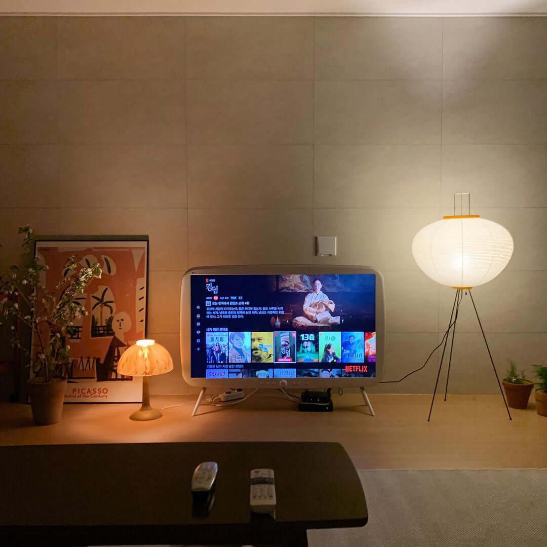 Reispapier Stehlampe | Wohnzimmer