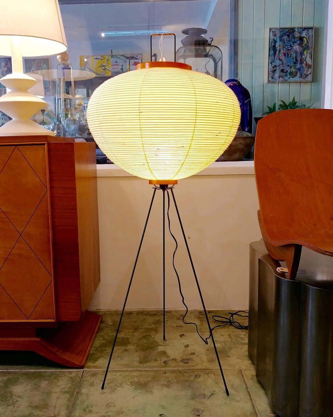 Reispapier Stehlampe | Wohnzimmer
