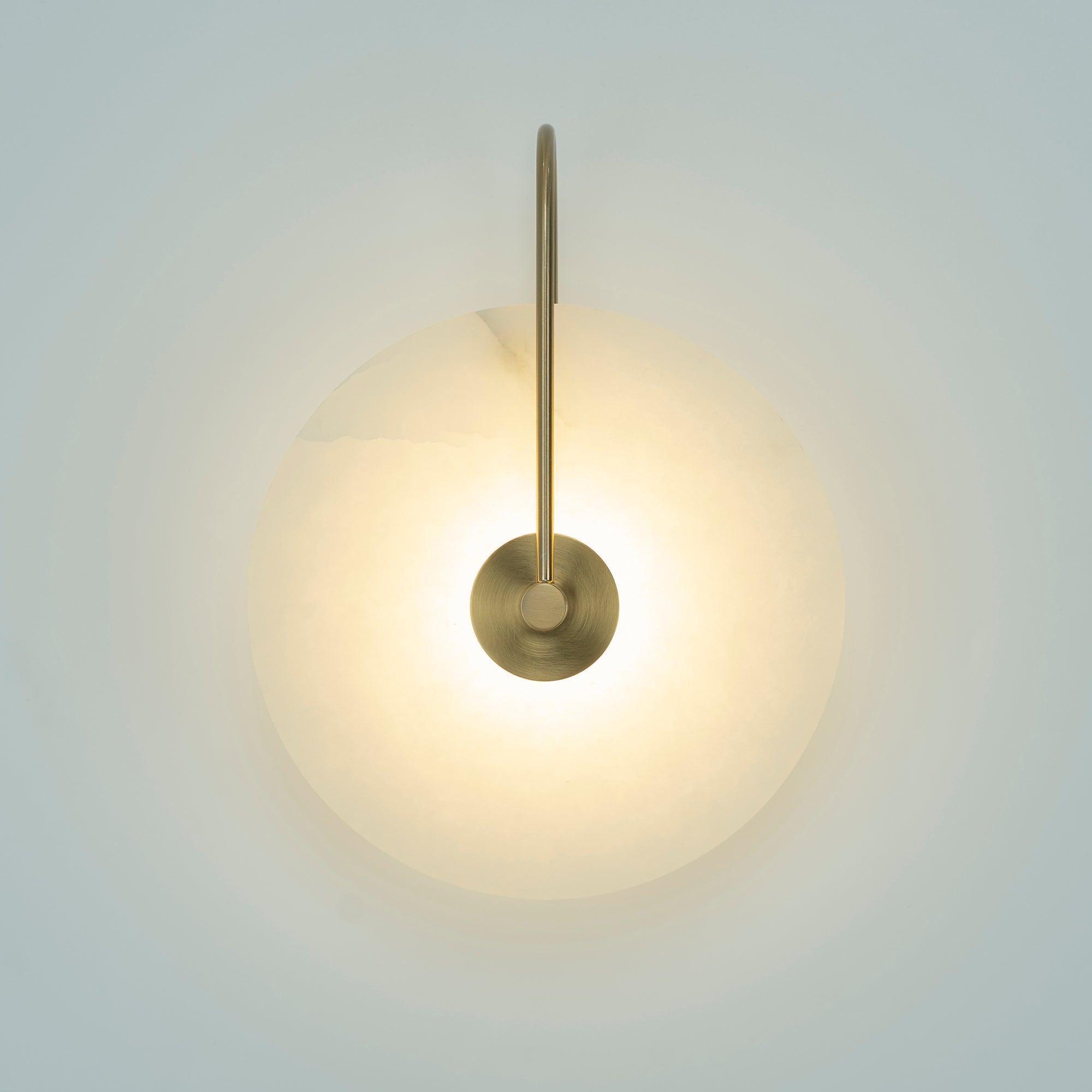 Runde lichtdurchlässige Wandleuchte für den Innenbereich
