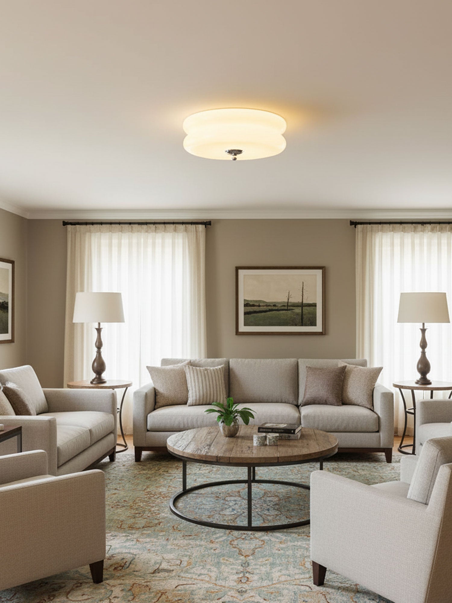 Deckenleuchte in Macaronform | LED