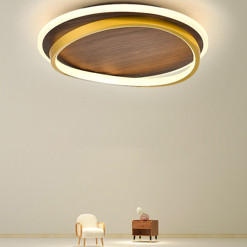 LED-Deckenleuchte mit geometrischem Ringdesign