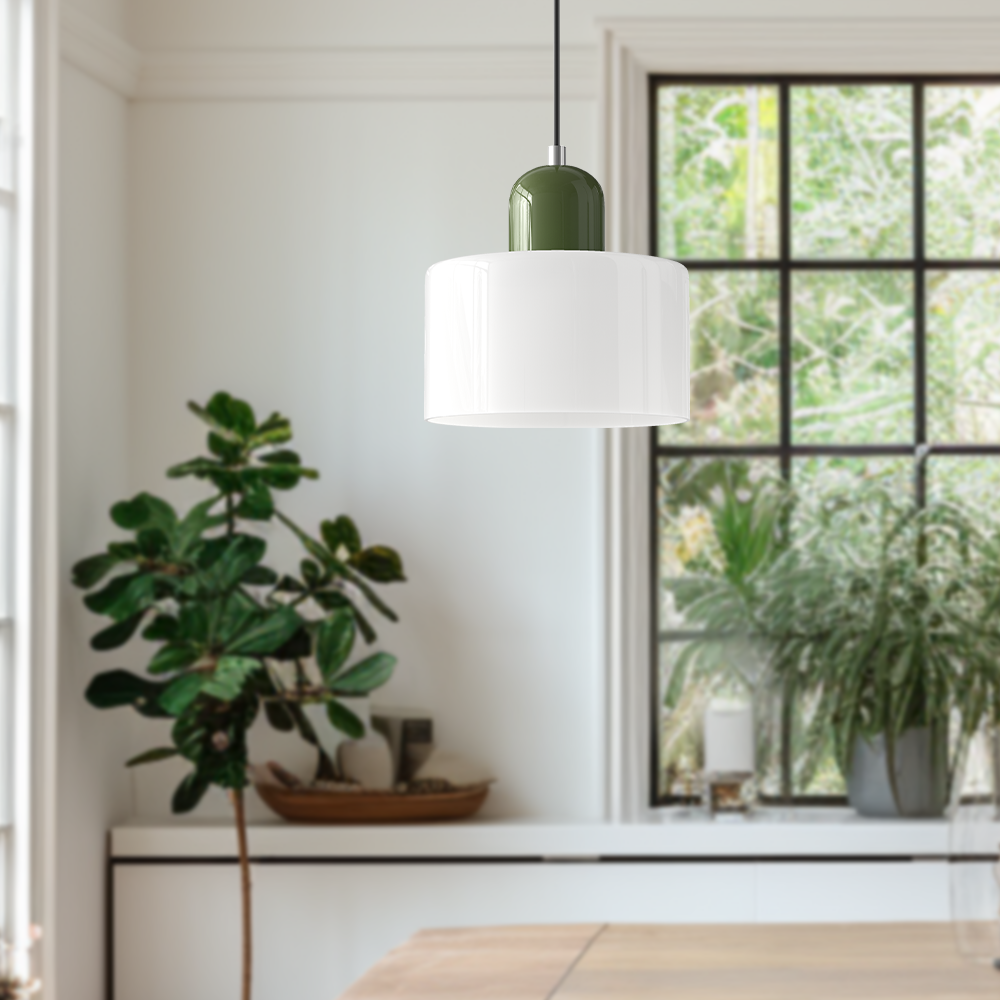 Pendelleuchte aus farbigem Glas | LED