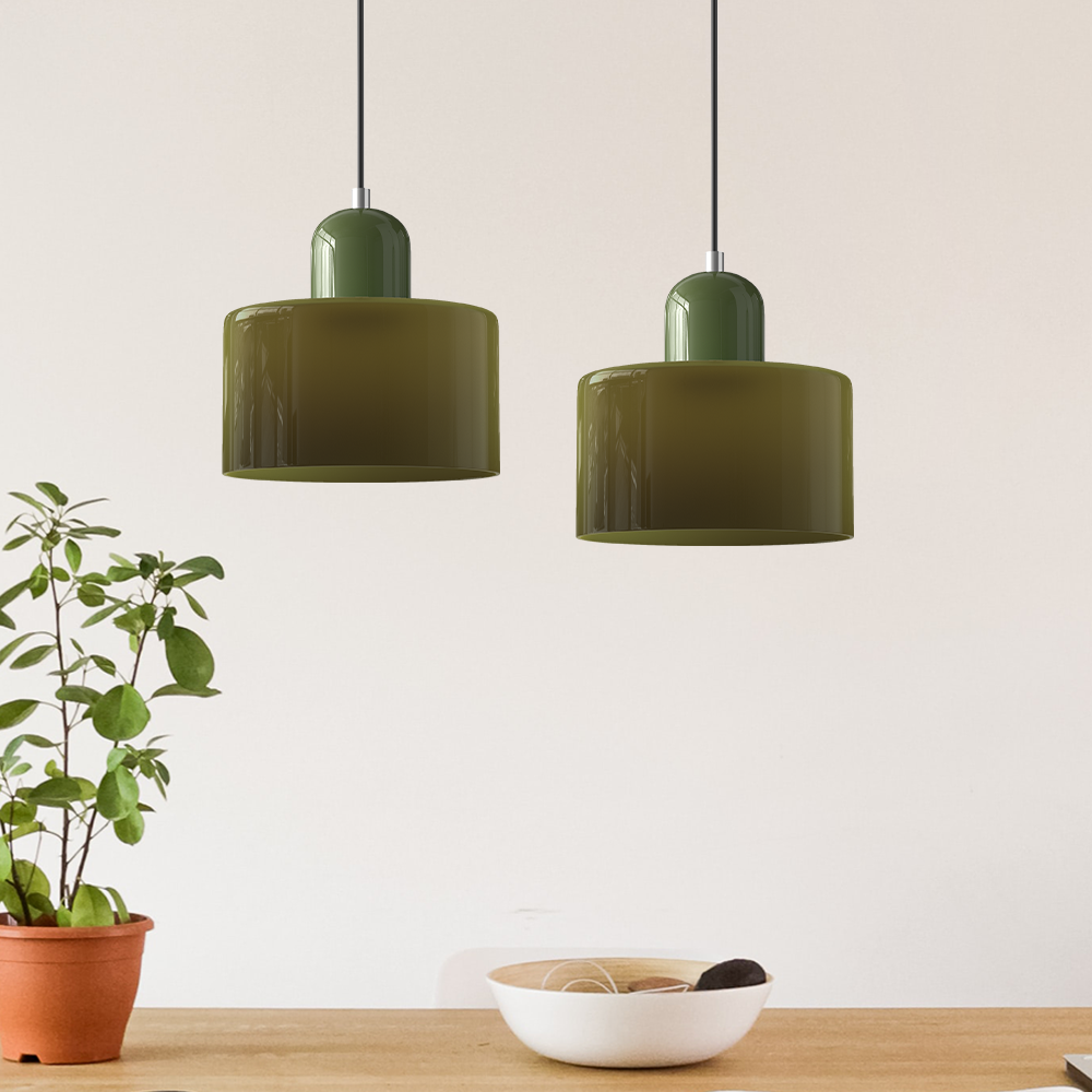 Pendelleuchte aus farbigem Glas | LED