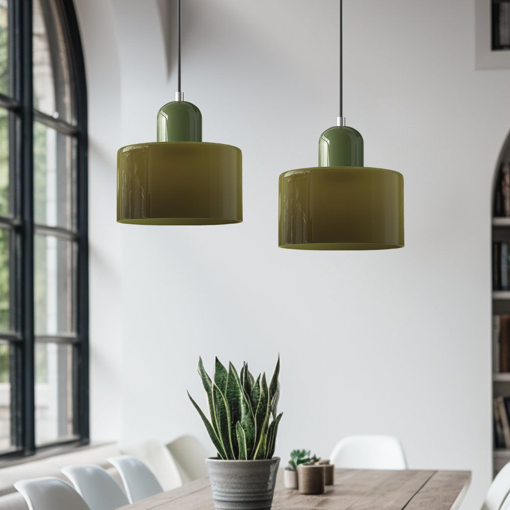 Pendelleuchte aus farbigem Glas | LED
