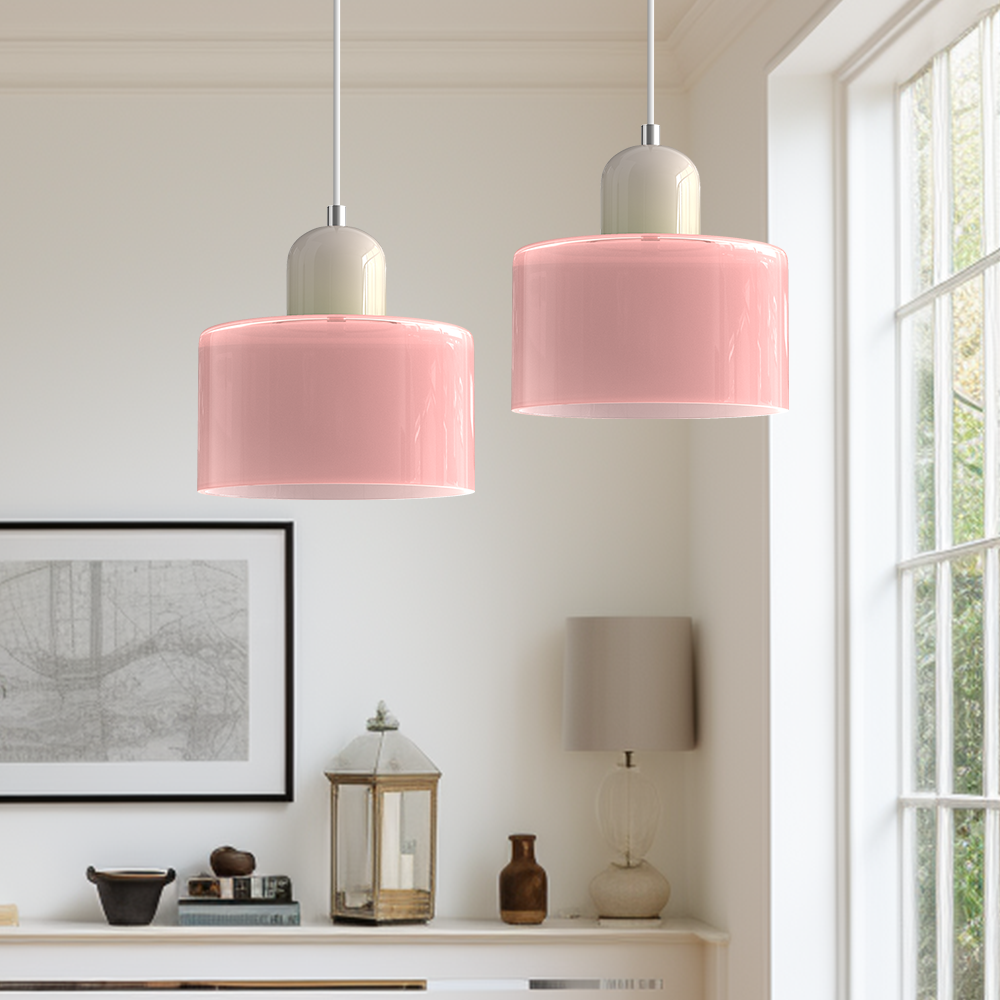 Pendelleuchte aus farbigem Glas | LED