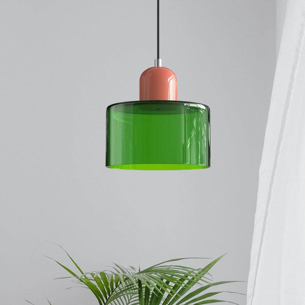 Pendelleuchte aus farbigem Glas | LED