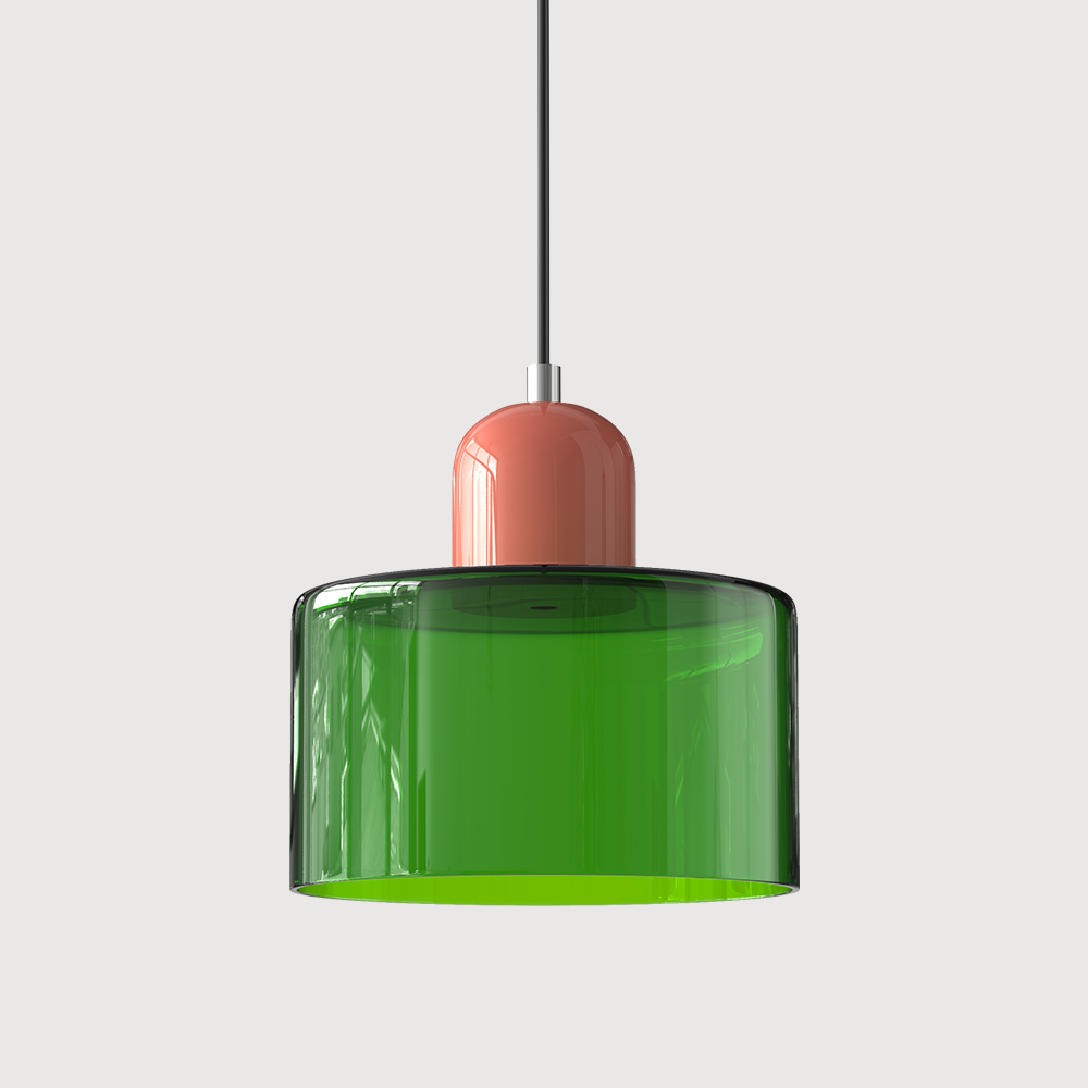 Pendelleuchte aus farbigem Glas | LED
