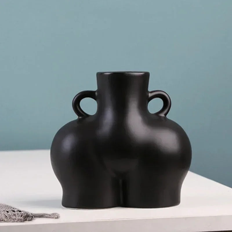 Dekorative Runde Vase mit Henkeln