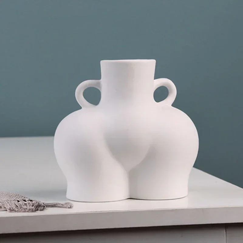 Dekorative Runde Vase mit Henkeln