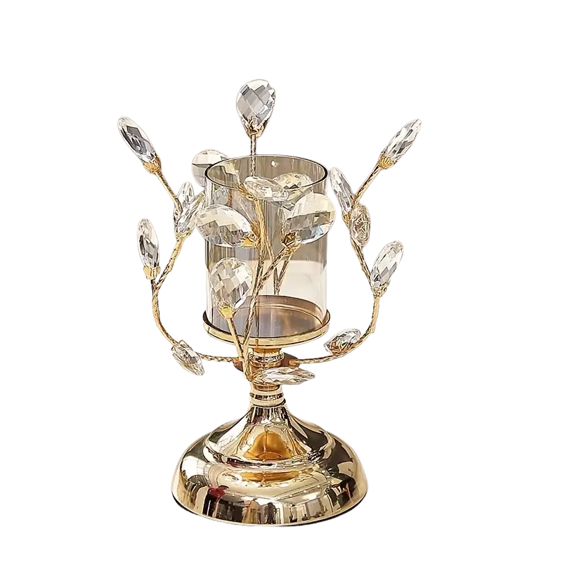 Dekorativer Kerzenhalter mit Glasbehälter