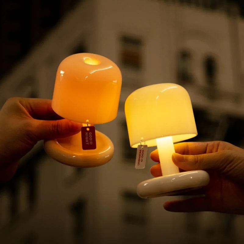 Pilzförmige kabellose Tischlampe
