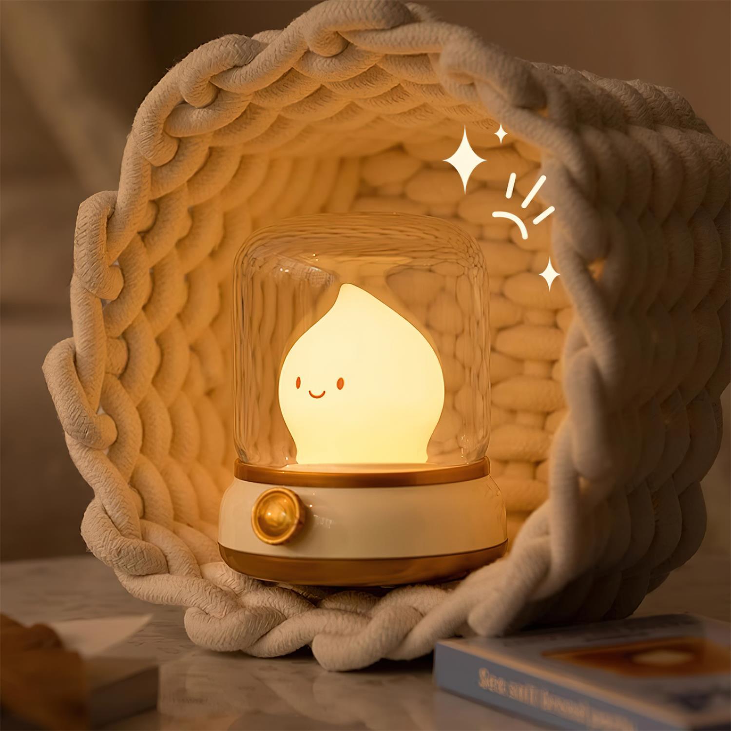 LED-Flammenfigur Tischlampe