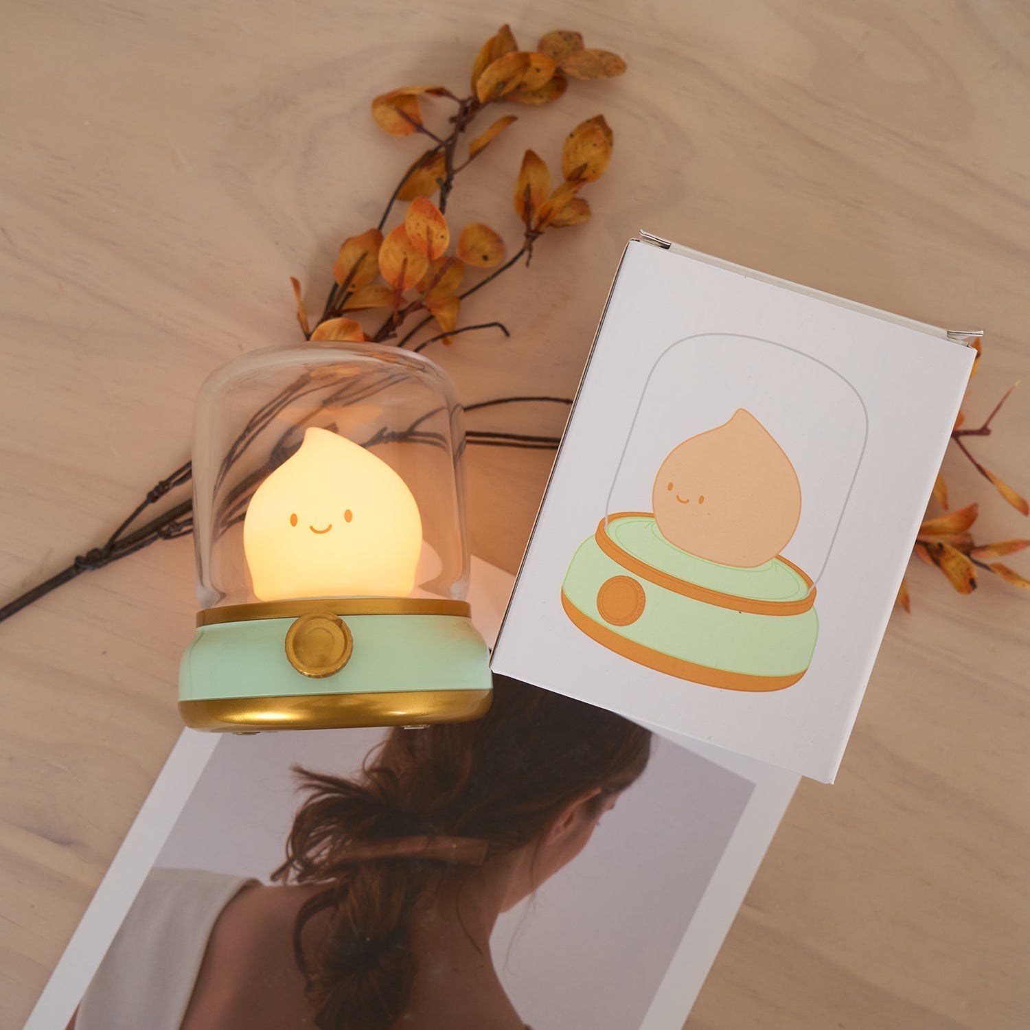 LED-Flammenfigur Tischlampe