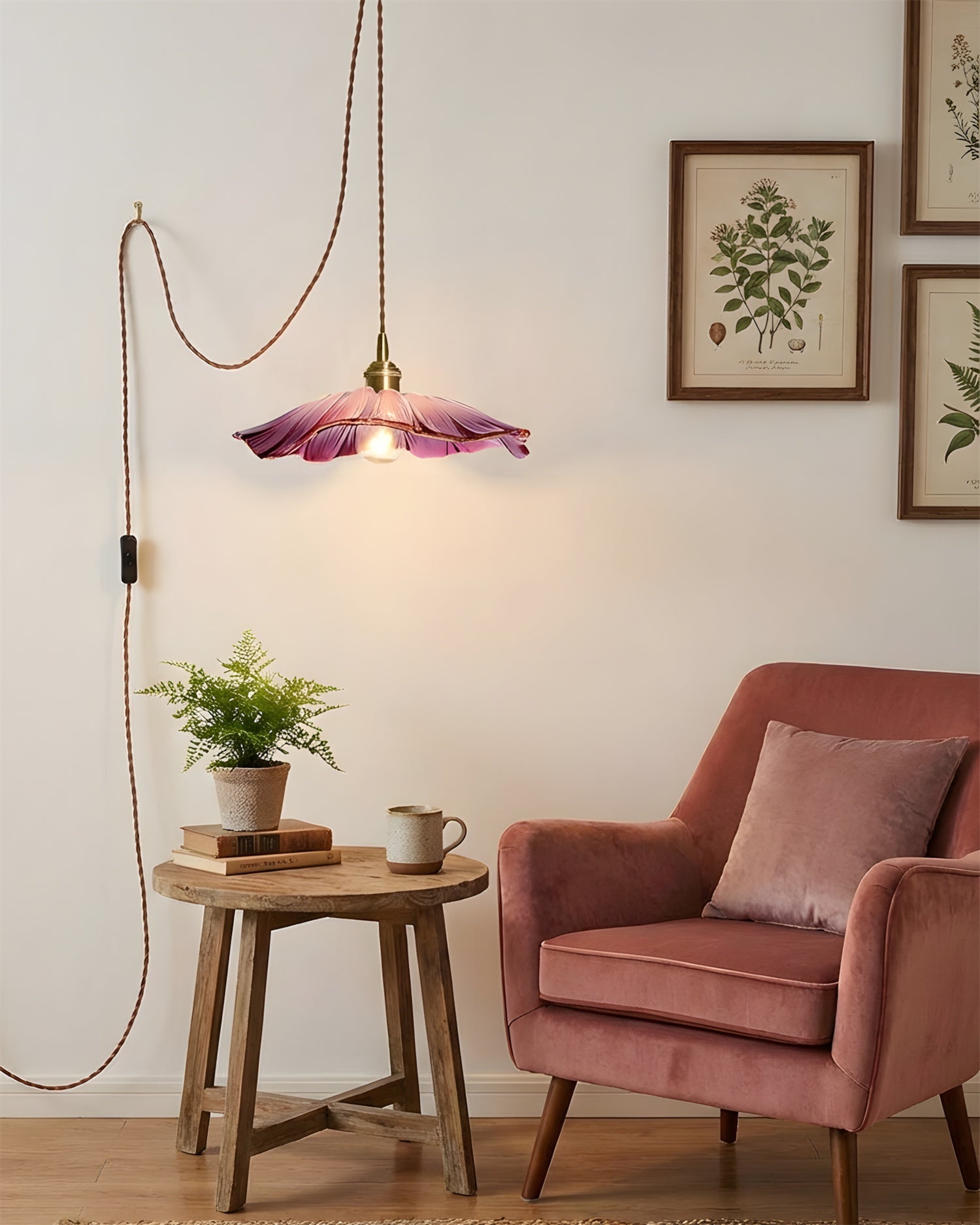 Glasblumen Pendelleuchte