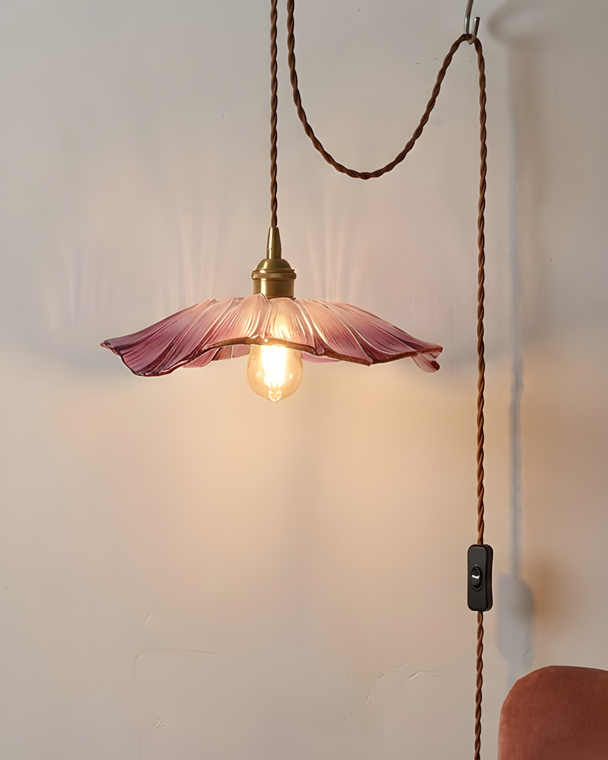 Glasblumen Pendelleuchte