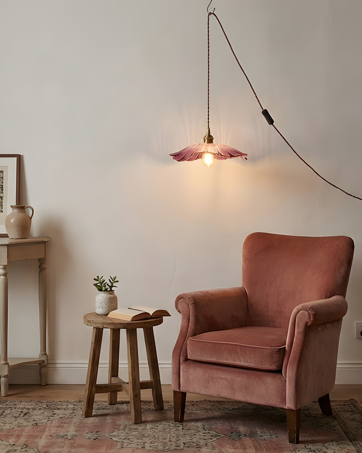 Glasblumen Pendelleuchte