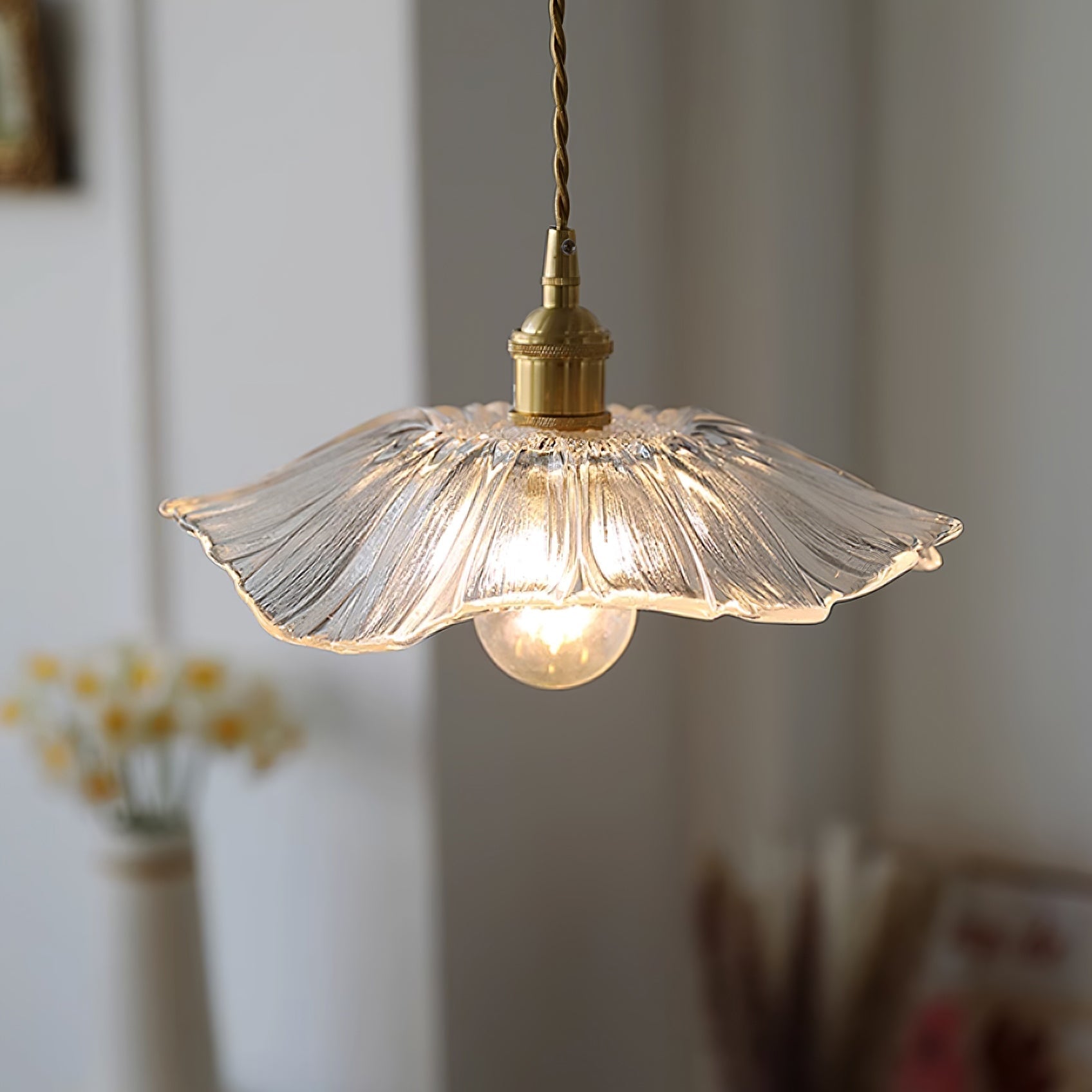 Glasblumen Pendelleuchte