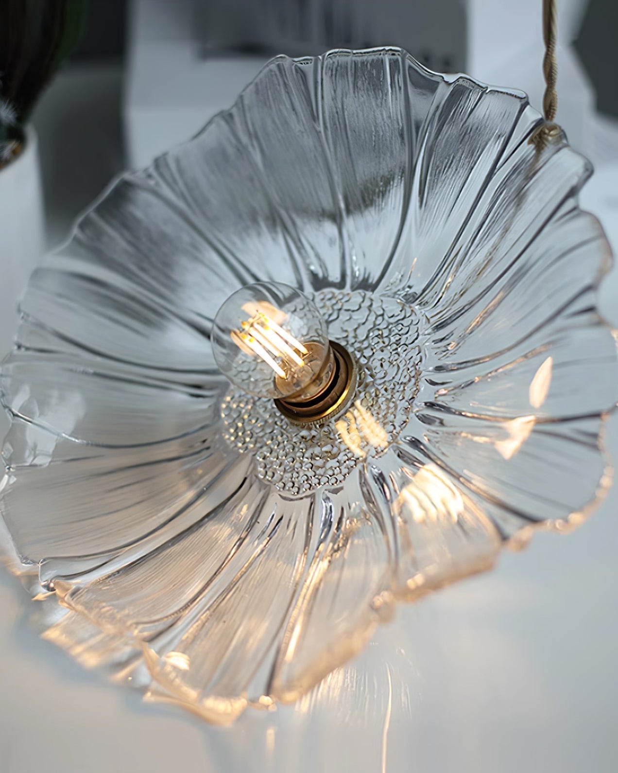 Glasblumen Pendelleuchte