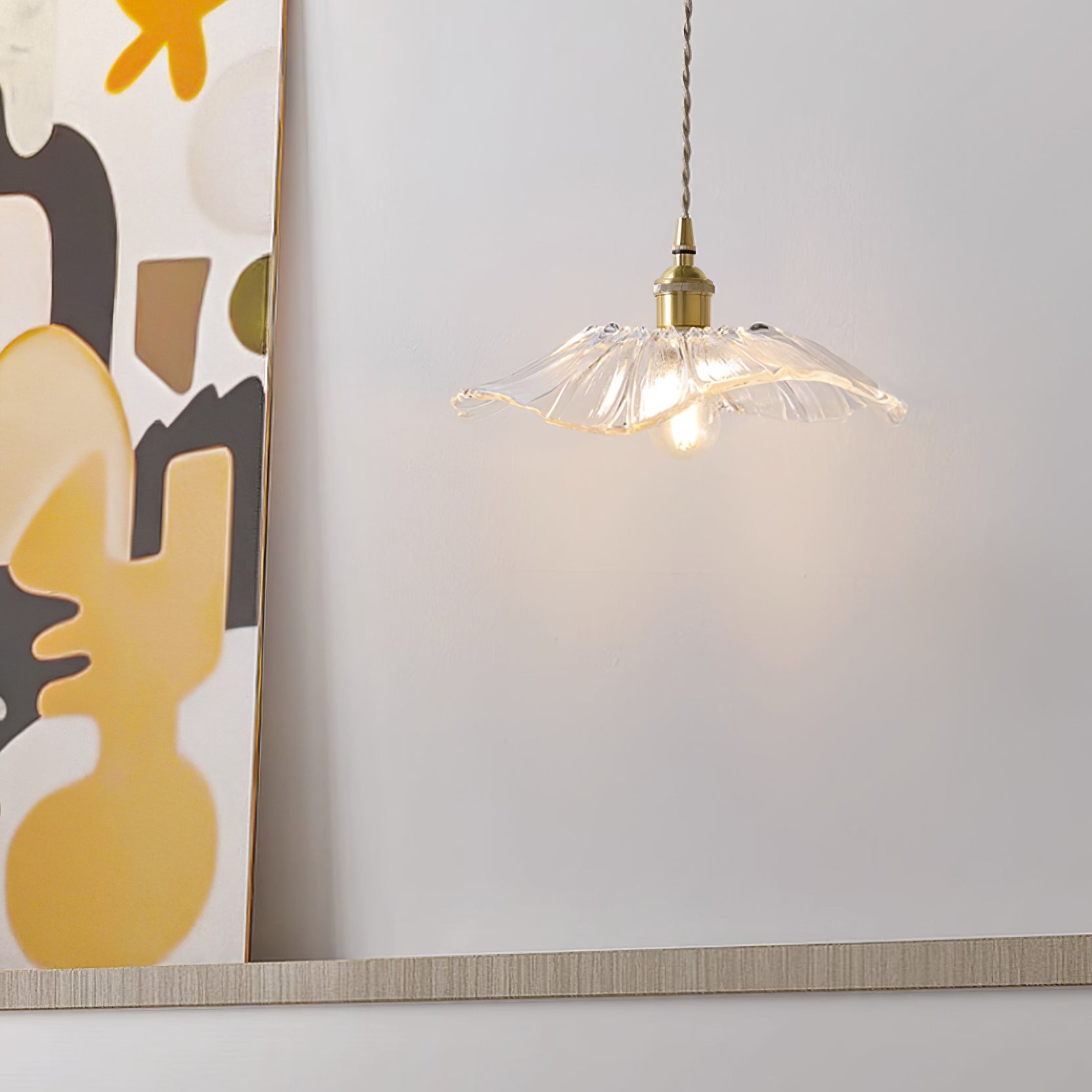 Glasblumen Pendelleuchte