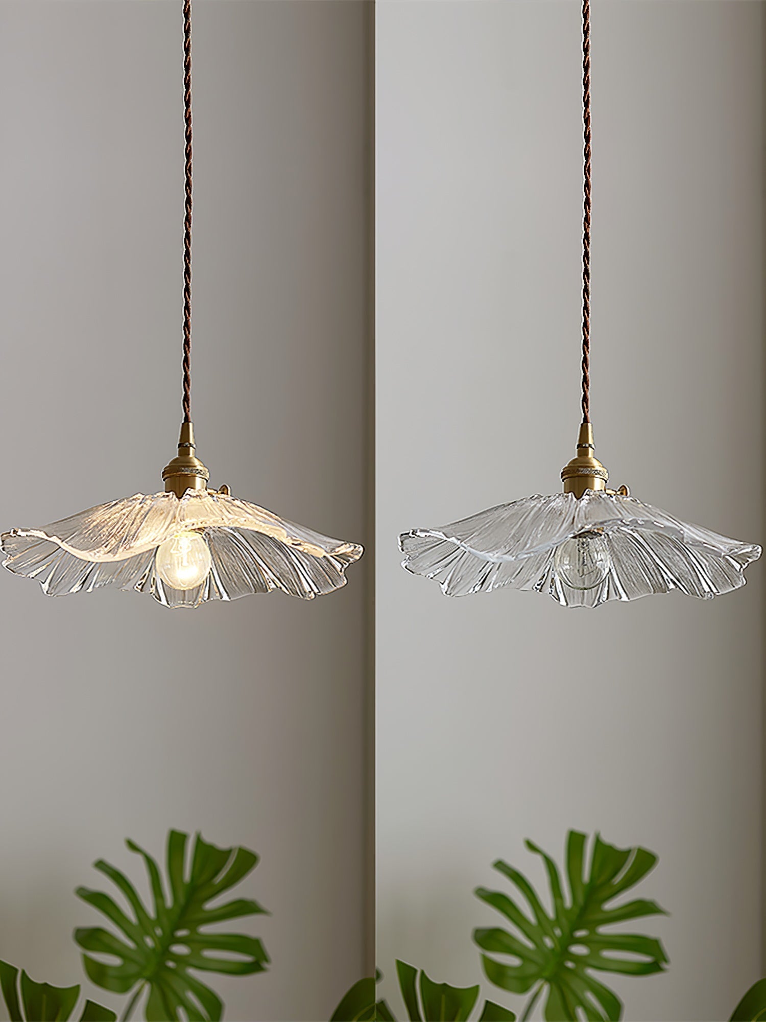 Glasblumen Pendelleuchte