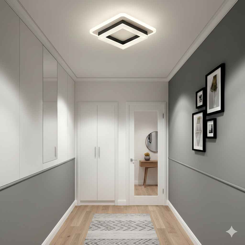 Quadratische Flur LED-Deckenleuchten