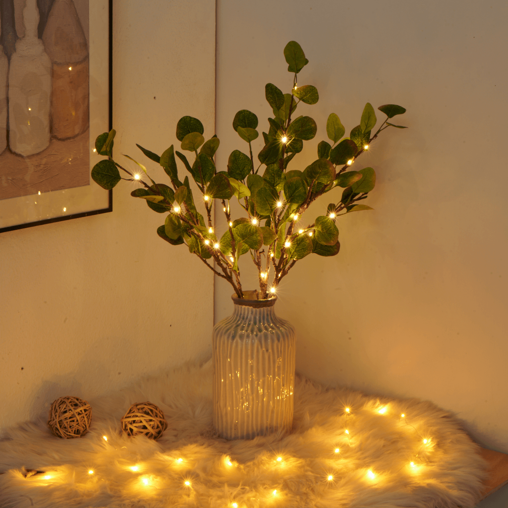 Lichterkette Olivenzweig LED
