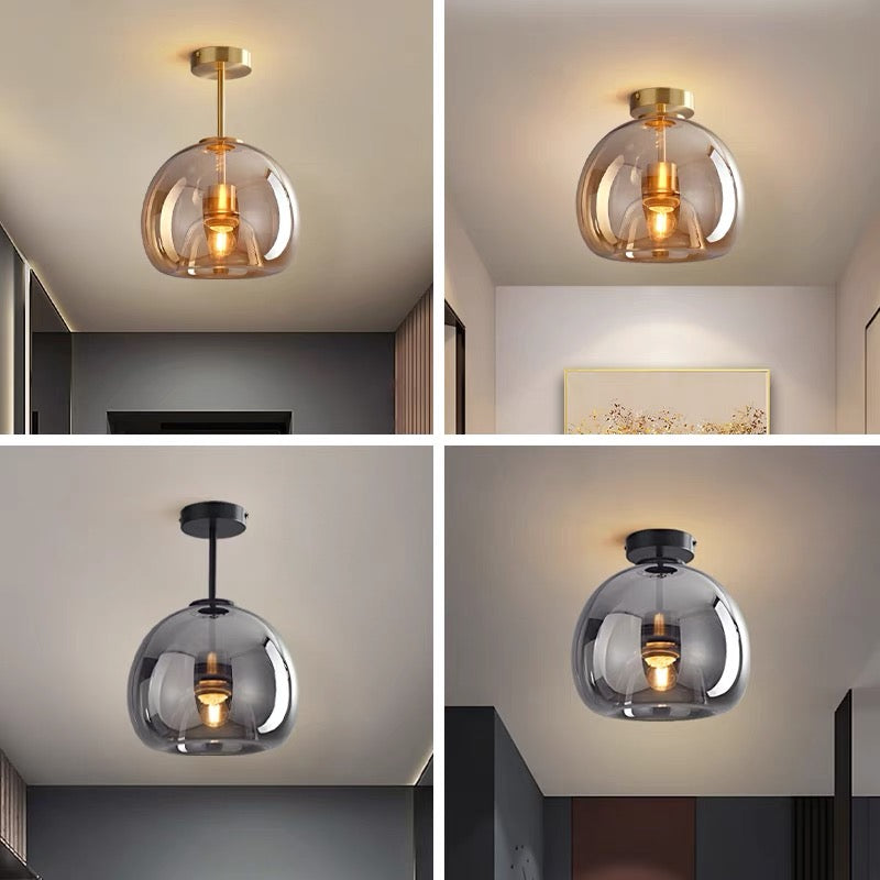 Pendelleuchte mit Glasschirm